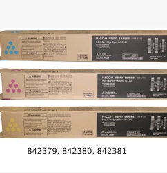 Toner Ricoh 842379 Cian, 842380 Magenta, 842381 Amarillo IMC300 y IMC400F, 6,000 Páginas