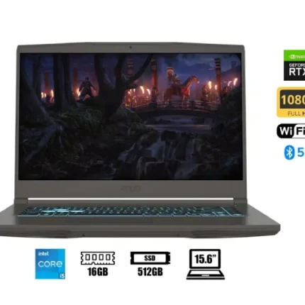 Notebook Gamer MSI Thin 15 B13UC, 15.6" FHD IPS, Intel Core i5-13420H hasta 4.6GHz, 16GB DDR4, RTX 3050 6GB, Modelo 9S7-16R831-3037