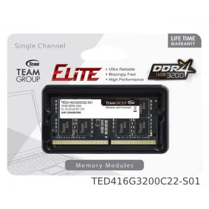 Memoria RAM Team Group Elite 16GB DDR4 3200MHz SODIMM TED416G3200C22-S01