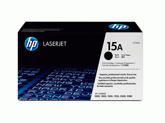 Toner HP 15A C7115A Negro LaserJet 1200, 1000, 1220, 2,500 páginas