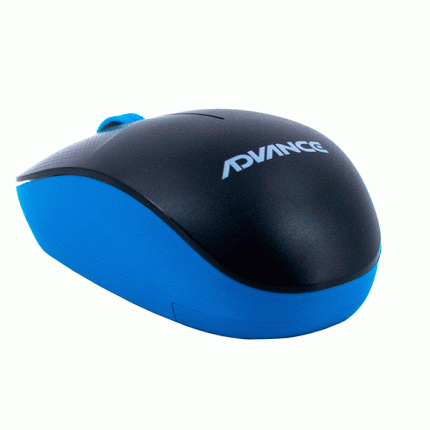 Mouse Inalámbrico ADV-1238S Azul USB, 3 Botones, Diseño Ergonómico