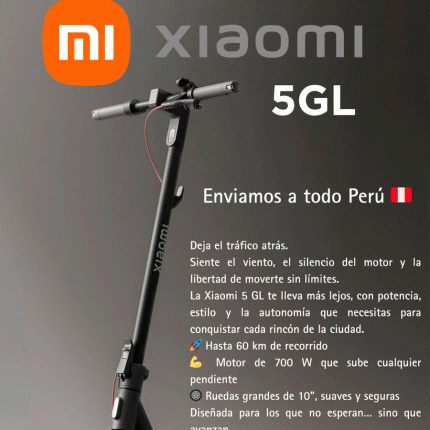 Scooter Eléctrico Xiaomi Electric Scooter 5 GL Autonomía 60 km Motor 350W Velocidad hasta 25 km/h