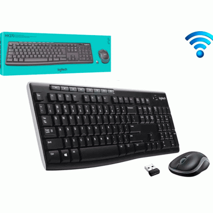 Combo Teclado y Mouse Logitech MK270 Inalámbrico Negro
