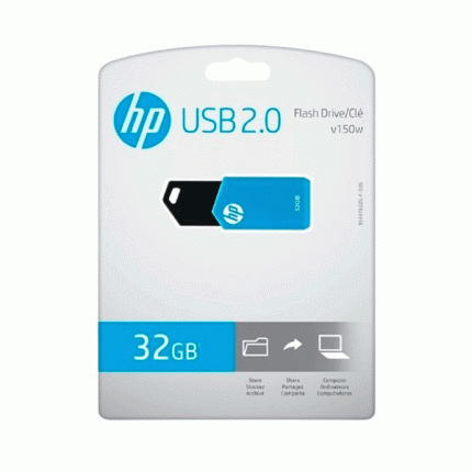 Memoria USB HP V150W 32GB Negro/Azul (HPFD150W-32)