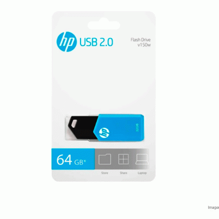 Memoria USB HP V150W 64GB Negro/Azul HPFD150W-64