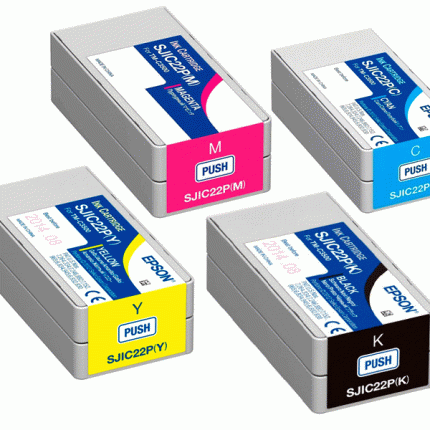 Tinta Epson SJIC22P Negro Cian Magenta Yellow para ColorWorks C3500 C33S020577 C33S020581 C33S020582 C33S020583