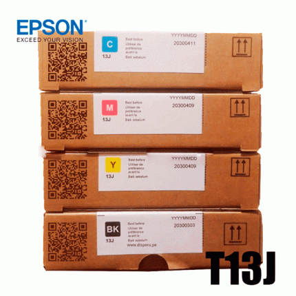 Tinta Epson T13J T13J100 T13J200 T13J300 T13J400 para WorkForce Pro EM-C8100 y EM-C8101 A3