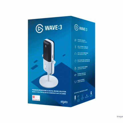 Micrófono de Estudio Premium Elgato Wave 3 White 10MAB9911