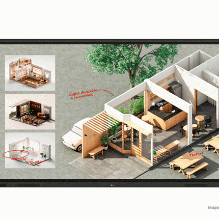 Pantalla táctil interactiva LG CreateBoard Standard 86" 86TR3DQ