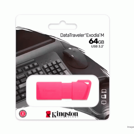 Memoria USB 64GB Kingston DataTraveler Exodia M Neon 3.2 Rosado KC-U2L64-7LN