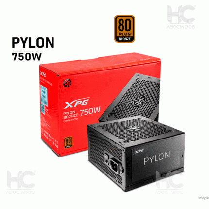 Fuente Poder XPG Pylon 750W 80 Plus Bronze Alto Rendimiento PYLON750B-BKCUS