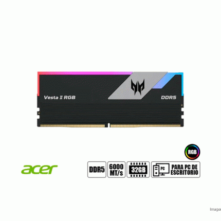 Memoria RAM DDR5 Predator Vesta II RGB 32GB 6000MT s CL32 BL9BWWR378