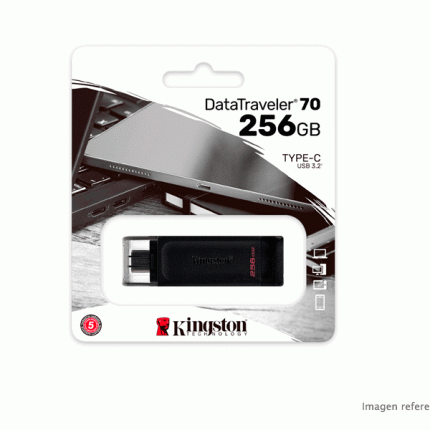 Memoria USB-C Kingston DataTraveler 70 256GB USB 3.2 DT70/256GB Alta Velocidad