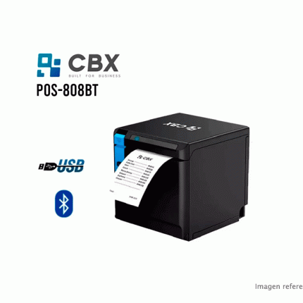 Ticketera termica CBX POS-808BT 260 mm/seg cortador automatico USB bluetooth salida frontal superior black
