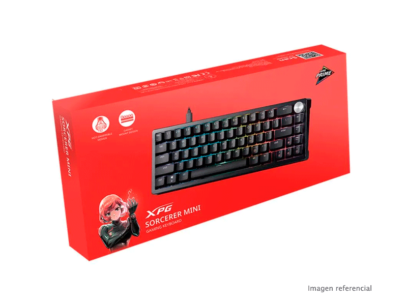 SORCERERRD-BKCES Teclado Gamer XPG Sorcerer 96% SORCERERRD-BKCES RGB Mecánico Compacto