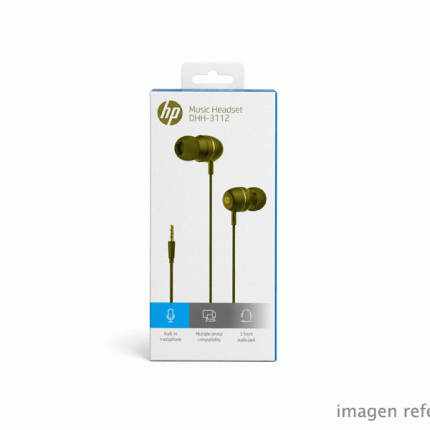 Audifonos In-Ear HP DHH-3112 Gold Con Microfono y Control Volumen 2B289AA