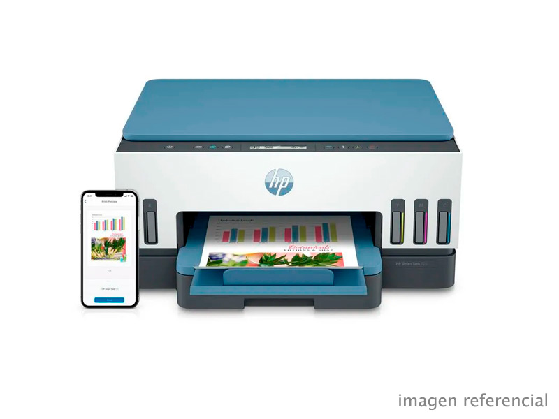 28B51A#AKY Impresora Multifuncional HP Smart Tank 725 Wi-Fi Bluetooth Imprime Escanea Copia 28B51A#AKY