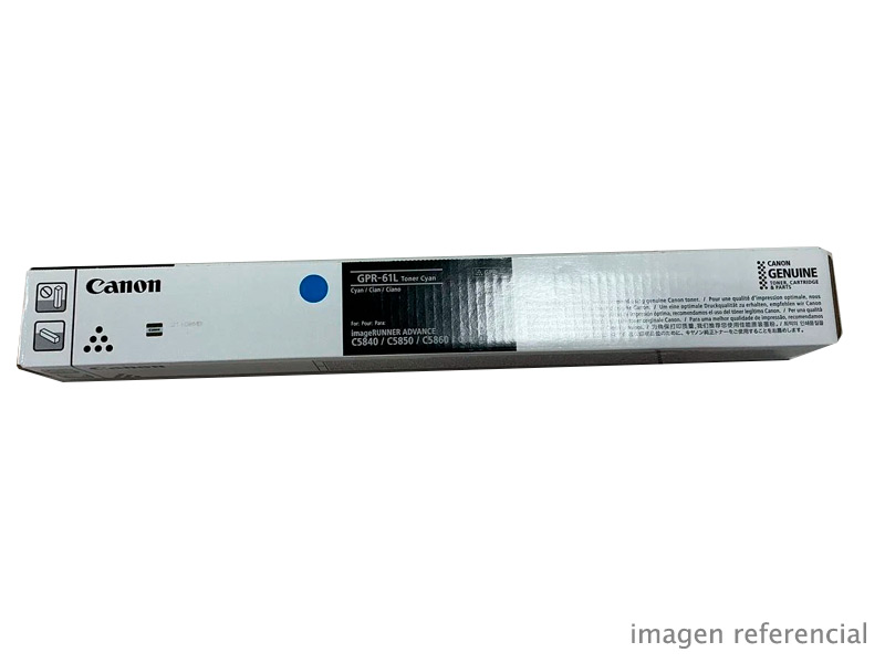 3764C003AA Toner Canon GPR-61 Cyan imageRUNNER ADVANCE DX C5840i C5850i C5860i C5870i 60000 Paginas 3764C003AA