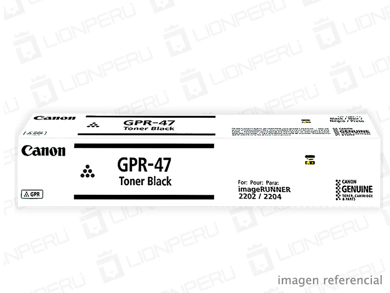 6908B003AA Toner Canon GPR-47 Negro imageRUNNER 2202N 10200 Paginas 6908B003AA