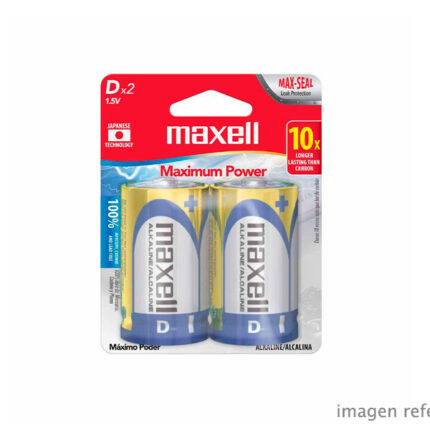 Bateria Maxell 723020la Lr20-2bp 1.5v Alcalina Tipo D 2 Unidades
