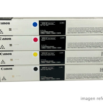 Kit Toner Canon GPR-61 CMYK imageRUNNER ADVANCE DX C5840i C5850i C5860i C5870i 3763C003AA 3764C003AA 3765C003AA 3766C003AA