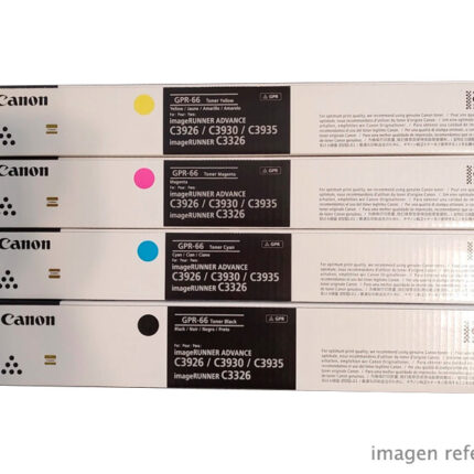 Kit Toner Canon GPR-66 CMYK imageRUNNER ADVANCE DX C3922i C3926i C3930i 5753C003AA 5754C003AA 5755C003AA 5756C003AA