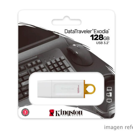 Memoria USB Kingston DataTraveler Exodia 128GB USB 3.2 Gen 1 Blanco KC-U2G128-5R