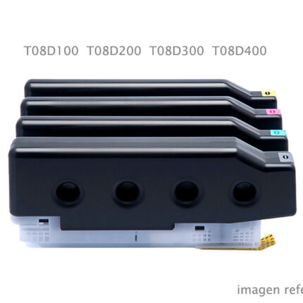 Kit Tintas Epson T08D CMYK WorkForce Enterprise AM-C4000 Negro 50000 Paginas Color 30000 Paginas T08D100 T08D200 T08D300 T08D400