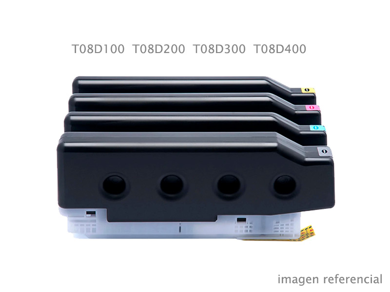 T08D Kit Tintas Epson T08D CMYK WorkForce Enterprise AM-C4000 Negro 50000 Paginas Color 30000 Paginas T08D100 T08D200 T08D300 T08D400