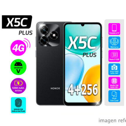 Celular Honor X5C Plus 4GB RAM 256GB Midnight Black