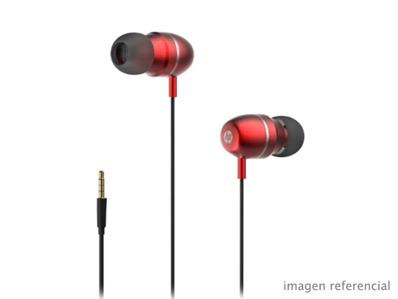 2B288AA Audifonos In-Ear HP DHH-3112 Rojo con Microfono y Control de Volumen 2B288AA