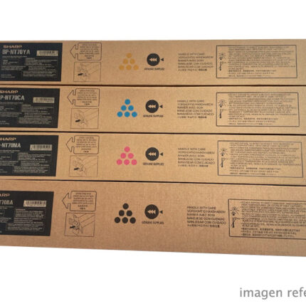 Kit Toner Sharp BP-NT70BA BP-NT70CA BP-NT70MA BP-NT70YA CMYK BP-70C45A BP-70C65A