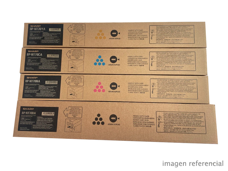 BP-NT70 Kit Toner Sharp BP-NT70BA BP-NT70CA BP-NT70MA BP-NT70YA CMYK BP-70C45A BP-70C65A