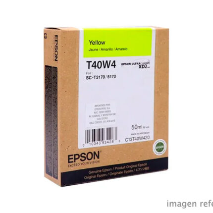 Tinta Epson T40W420 Amarilla UltraChrome XD2 50 ml SureColor T3170 T5170