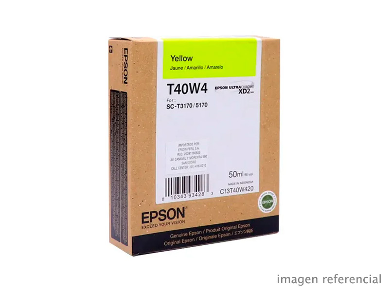 T40W420 Tinta Epson T40W420 Amarilla UltraChrome XD2 50 ml SureColor T3170 T5170