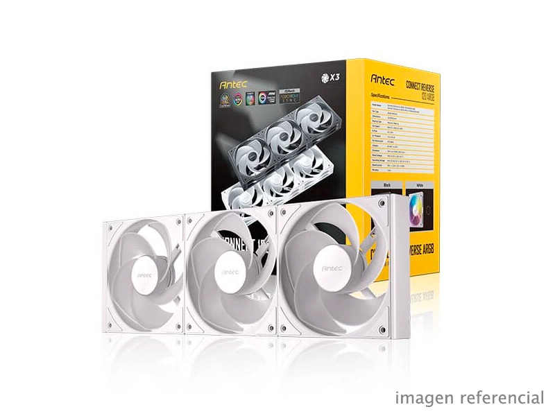0-761345-40049-7 Ventiladores Antec C120R ARGB White 3PK 120 mm 0-761345-40049-7