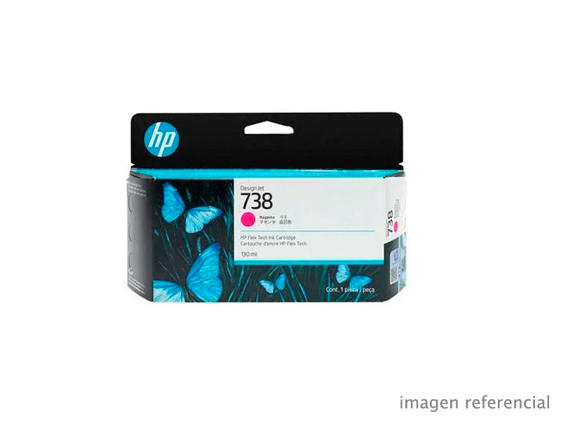 498N6A Tinta HP 738 498N6A Magenta 130 ml