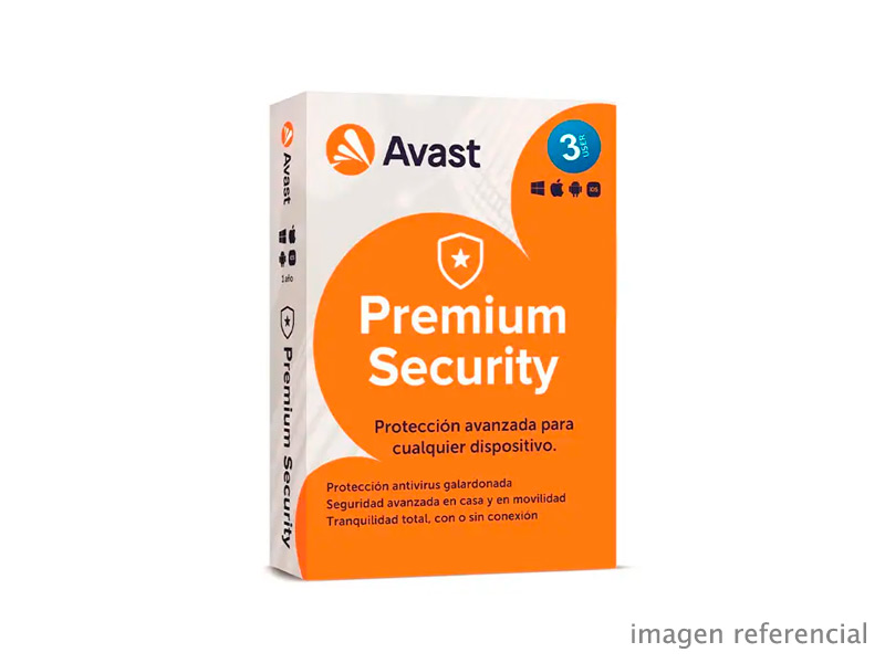 7153273 Avast Premium Security 3 usuarios 12 meses 7153273