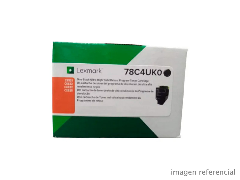 78C4UK0 Toner Lexmark 78C4UK0 negro 10.500 páginas