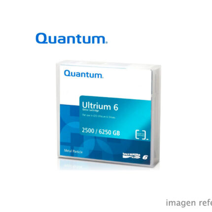 Cinta de datos Quantum LTO Ultrium 6 2.5TB 6.25TB etiquetada MR-L6MQN-BL