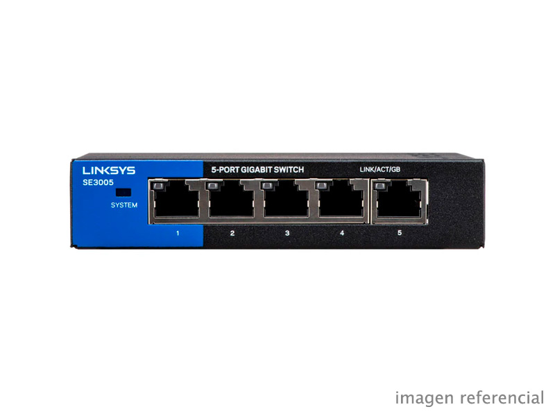SE3005 Switch Linksys SE3005 5 puertos Gigabit Ethernet