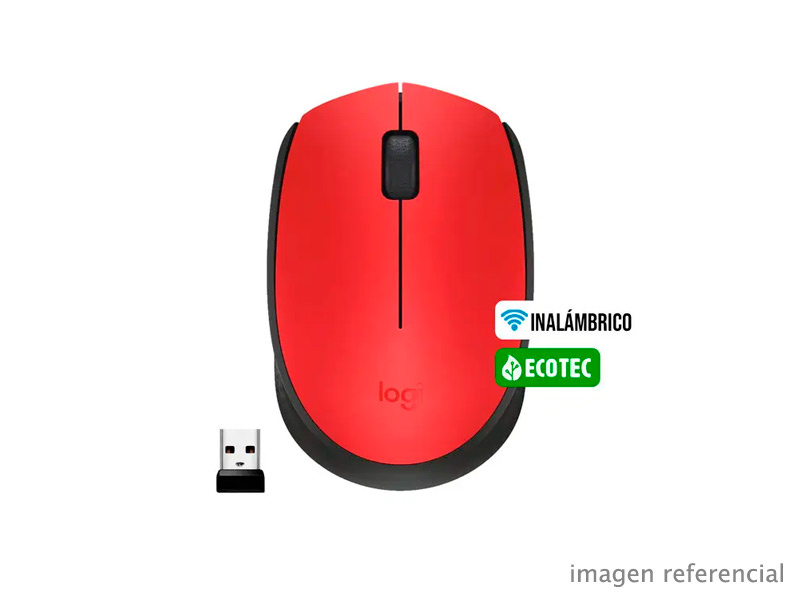 910-004941 Mouse Óptico Inalámbrico Logitech M170 910-004941 Rojo