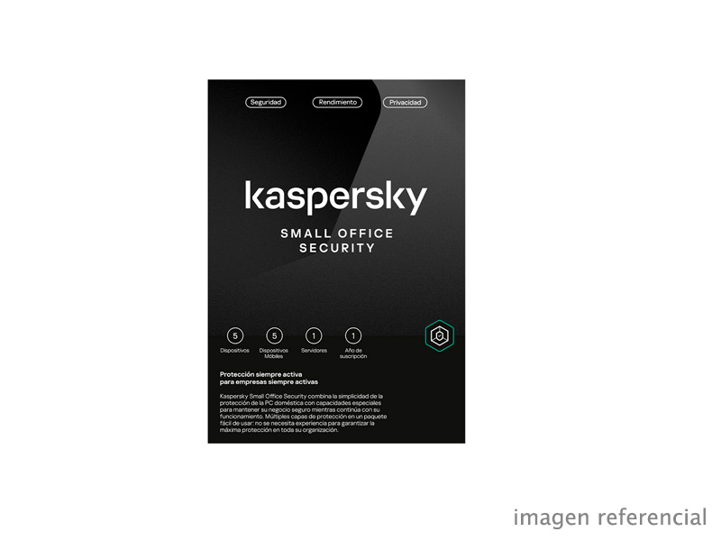 KL4541DDEFS Software Kaspersky Small Office Security 5 PCs 1 servidor 1 año KL4541DDEFS