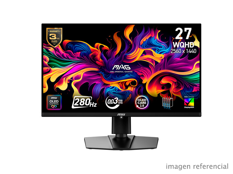 MAG-271QPX-QD-OLED Monitor gaming MSI MAG 271QPX QD-OLED 26.5 pulgadas WQHD 360 Hz 0.03 ms