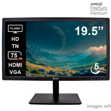 Monitor plano TEROS TE-1916S de 19.5 pulgadas HD+ TN 75 Hz 5 ms con HDMI VGA y parlantes
