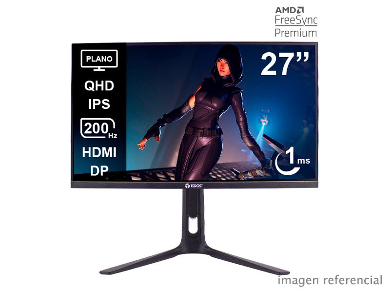 TE2754G Monitor plano gaming TEROS TE-2754G 27 pulgadas QHD IPS 200 Hz 1 ms TE2754G