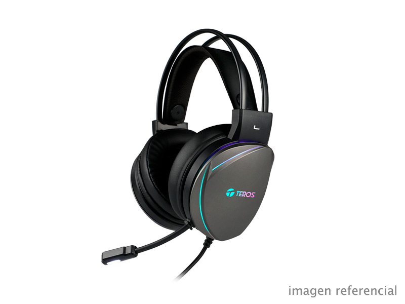 TE8170N Auriculares gaming TEROS TE-8170N USB con sonido virtual 7.1 y luces RGB