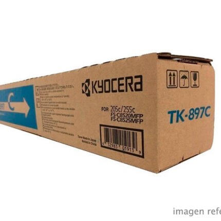Toner Kyocera TK-897C Cyan TASKalfa 205C 255C FS-C8520MFP FS-C8525MFP 6,000 páginas