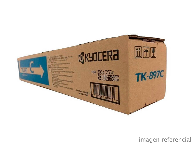TK-897C Toner Kyocera TK-897C Cyan TASKalfa 205C 255C FS-C8520MFP FS-C8525MFP 6,000 páginas