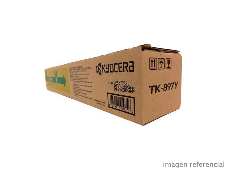 TK-897Y Toner Kyocera TK-897Y Yellow TASKalfa 205C 255C FS-C8520MFP FS-C8525MFP 6,000 páginas